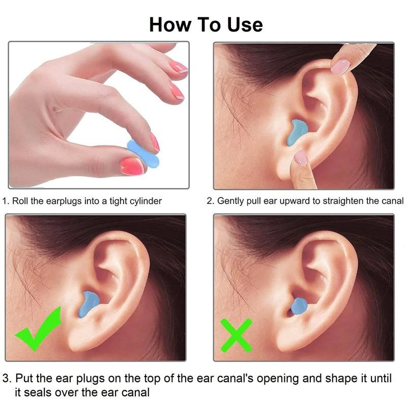 6Pcs Silicone Ear Plugs Sound Insulation Ear Protection Earplugs Anti-Noise Sleeping Plugs for Travel Rest Quiet Noise Reduction