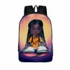 Afro-Afrikanische Schönheit Schwarze Prinzessin Wasserdichter Schulrucksack Mit Verstellbaren Schultergurten