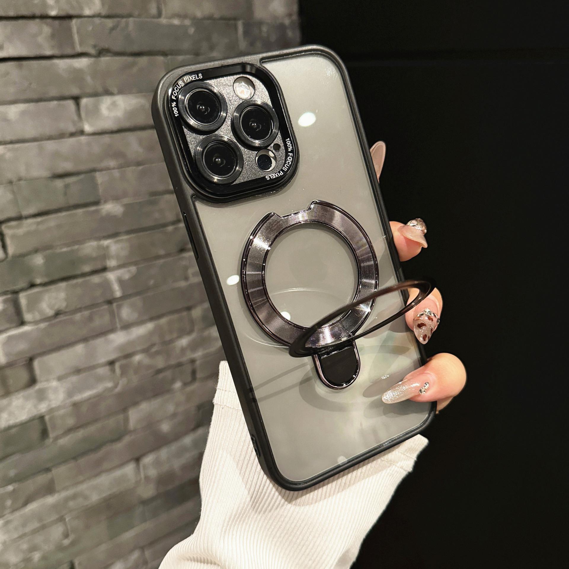 

Невидимая подставка Чехол для телефона, Подходит для Apple 16pro Max Защитный чехол, Чехол для Iphone14 Plus, 15 Простой Apple 16 чёрный