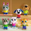 Can't Talk Talking Tom and Friends with Changeable Clothes Plush Toys 18cm Talking Tom Angela Dolls Accompany Doll for Children