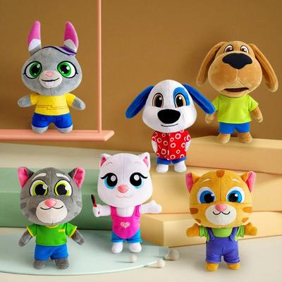 Can't Talk Talking Tom and Friends with Changeable Clothes Plush Toys 18cm Talking Tom Angela Dolls Accompany Doll for Children