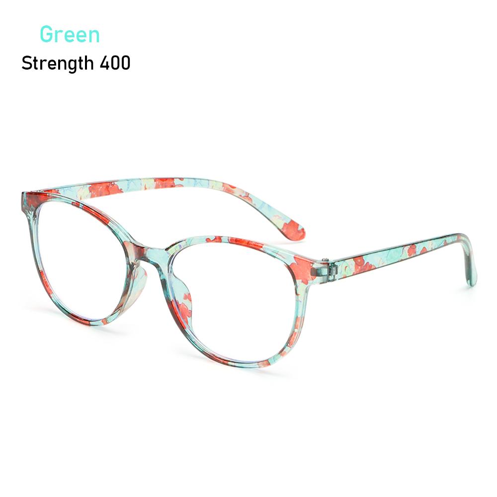 Women Vintage Flowers Portable Ultra Light Frame Anti-Blue Light Eyeglasses Eye Protection Reading Glasses