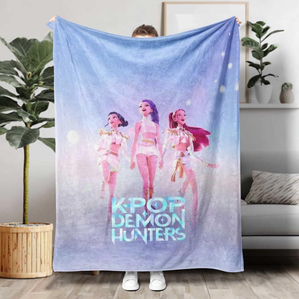 Kpop Dämonenjäger Flanelldecke Kuschelig Große Größe Weich Warm Cartoon Für Schlafzimmer Wohnzimmer Büro Nickerchen Reisen Camping