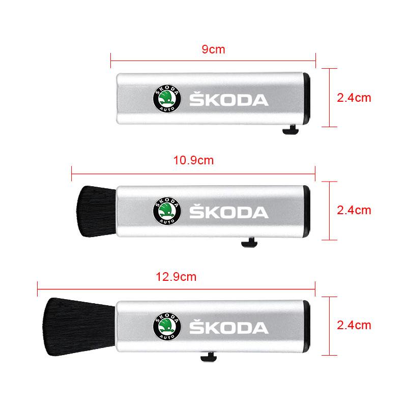 Car Air Conditioner Outlet Clean Brush Dust Remover Accessories For Skoda Octavia MK2 MK3 2 3 A7 Fabia Karoq Kodiaq Superb Rapid Kamiq
