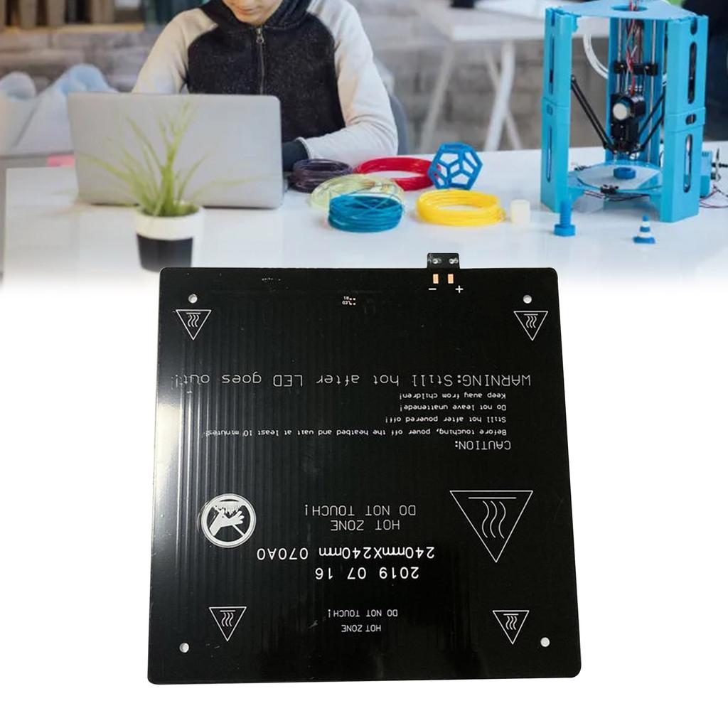 240x240x3.0mm 24V 140W 3D Printer Part Hotbed Aluminum Heated Bed for 3D Printer Hot Bed Support Replacement Part