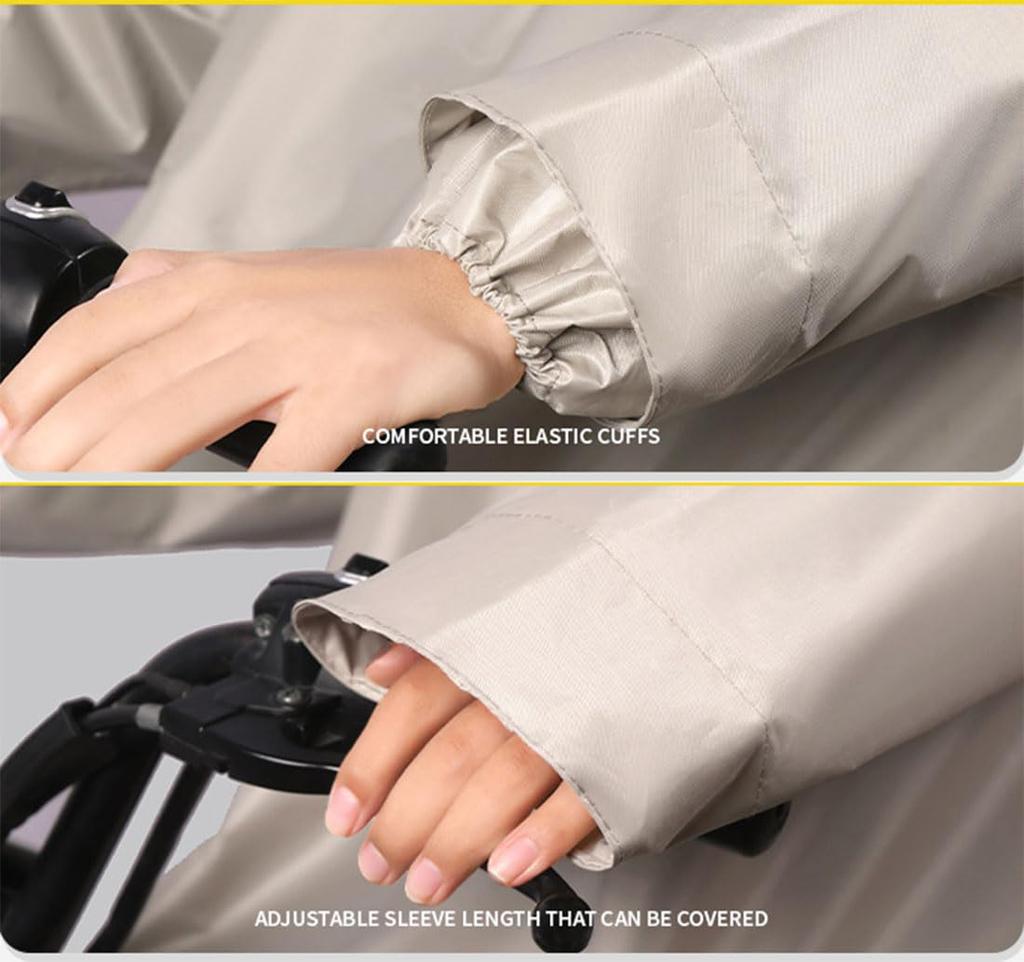 Long Rain Poncho for with Storage Perfect for the Rainy Backpack and Stylish for Commuting Moli&Hani Women's Raincoat, Cycling, Bag, Season, Unisex,