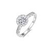 Dazzling Moissanite Flower Ring - 1.0ct, D Color, Eight Hearts & Arrows, S925 Silver with Pave Diamonds.