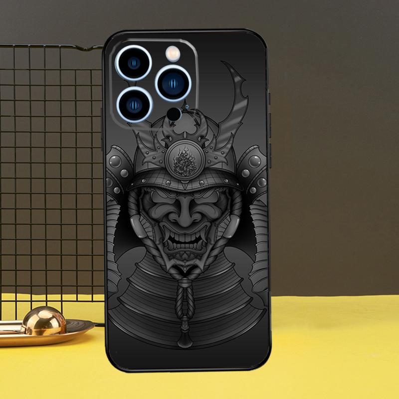 Oni Samurai Mask Phone Case For iPhone 16 15 14 13 12 11 Pro Max X XR XS Max 7 8 Plus 12 13 Mini Back Cover