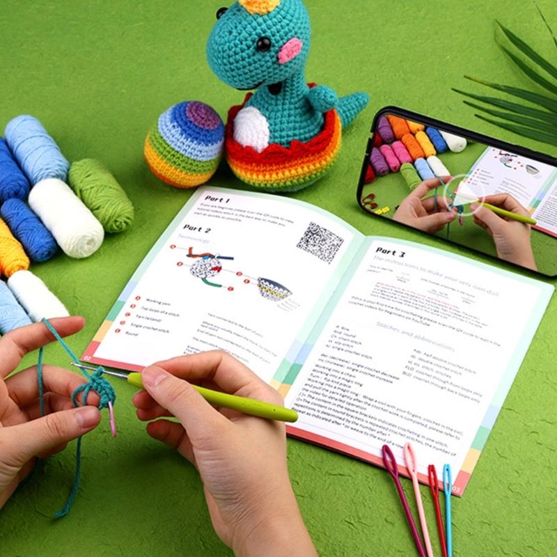 Ručně vyráběné DIY háčkované pletací sady Vlněná příze Nitě Šicí materiál pro začátečníky