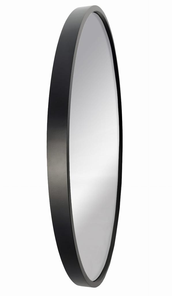 Lustro Okrągłe Drewniane Loftowe 60 Cm Czarne Bd Art
