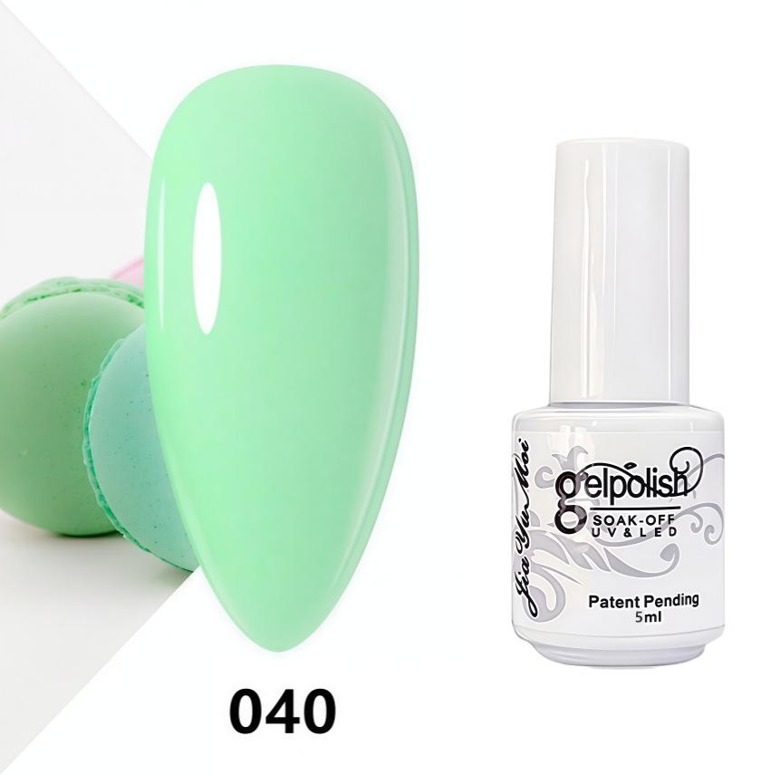 GELPOLISH Nail Art Set: Base, Top Coat, Transparent & White Gel Polishes