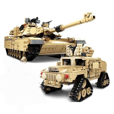 KY10000 2 en 1 siècle militaire M1A2 Abrams réservoir canon déformation blocs de construction jouets pour enfants garçons cadeau