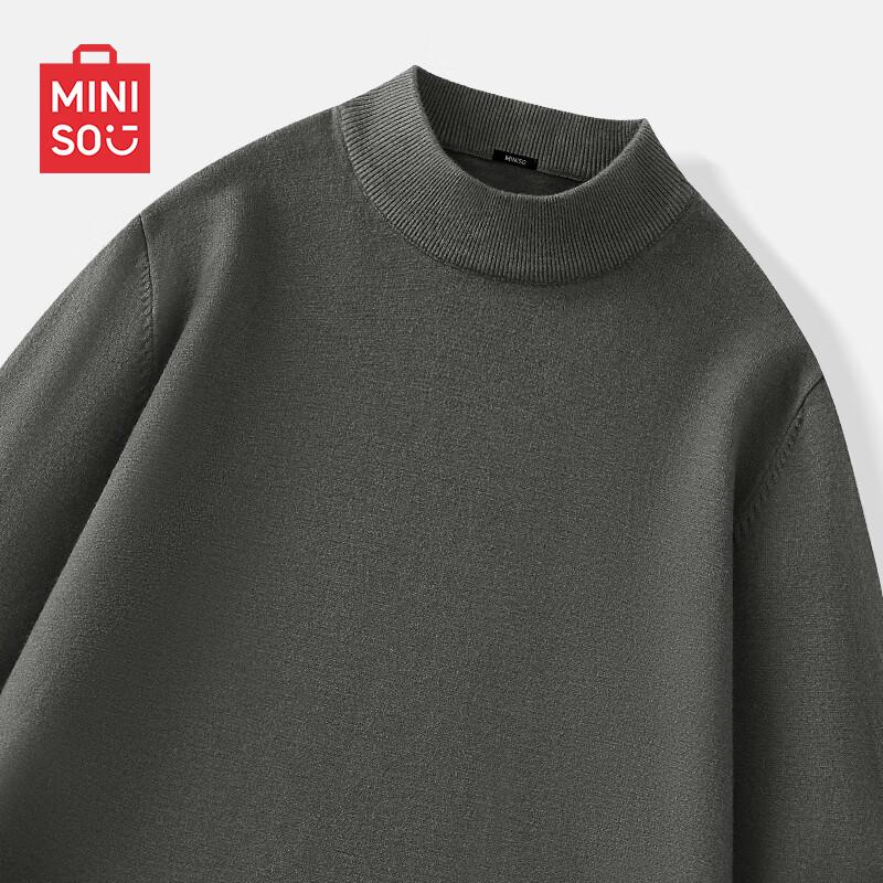 

MINISO Men s 2024 Mock Neck Knit Sweater XL