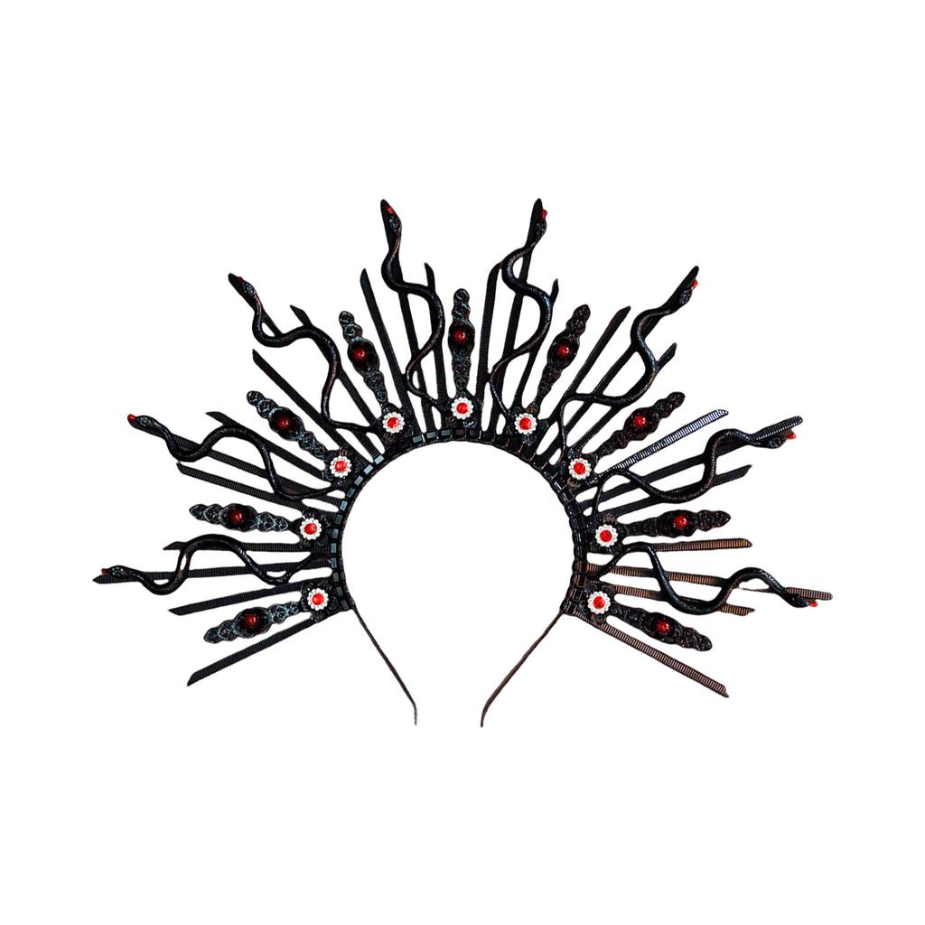 Adjustable Snake Head Crown Hair Accessory for Women Perfect for Adding a Touch of Mythical Charm to Any Styles Outfit