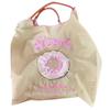 Borsa Tote da Shopping Ricamata con Catena a Palline Giapponese in Tessuto Oxford