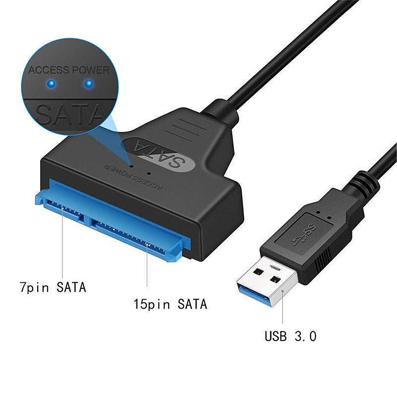 USB 3.0 SATA 3 kabel Adaptér Sata na USB Podpora až 5 Gb/s 2,5palcový externí pevný disk SSD pevný disk 22pinový kabel Sata III kabelAA