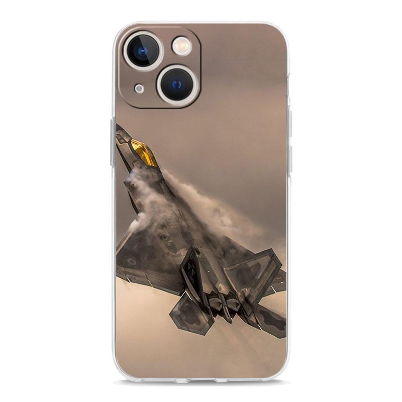 

Phone Case For iPhone 15 14 13 12 Mini 11 Pro Max XS X XR 7 8 Plus Clear Shockproof Silicone TPU Cover Fighter Planes iPhone 12 Pro