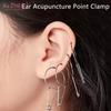 1*Magnetic Ear Acupuncture Point Clamp Stainless Steel Massage Clip Portable Ear Massager Clip With Ear Acupuncture Points Chart