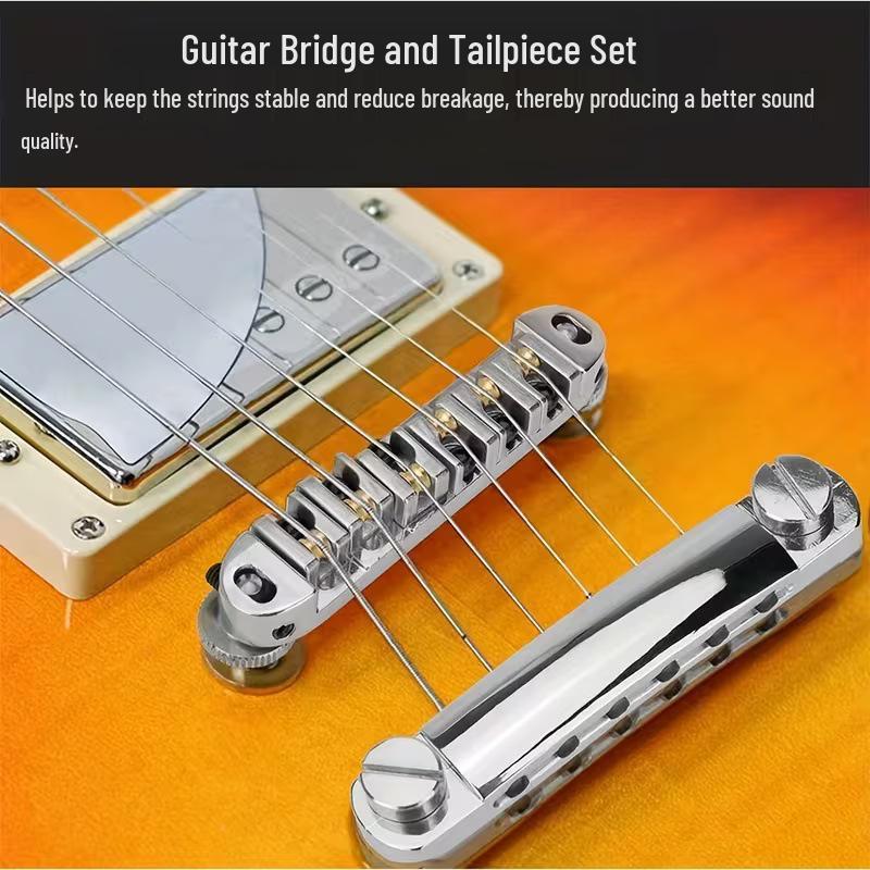 Electric Guitar Roller Bridge & Tailpiece for ES335: Complete Upper & Lower Saddles Set