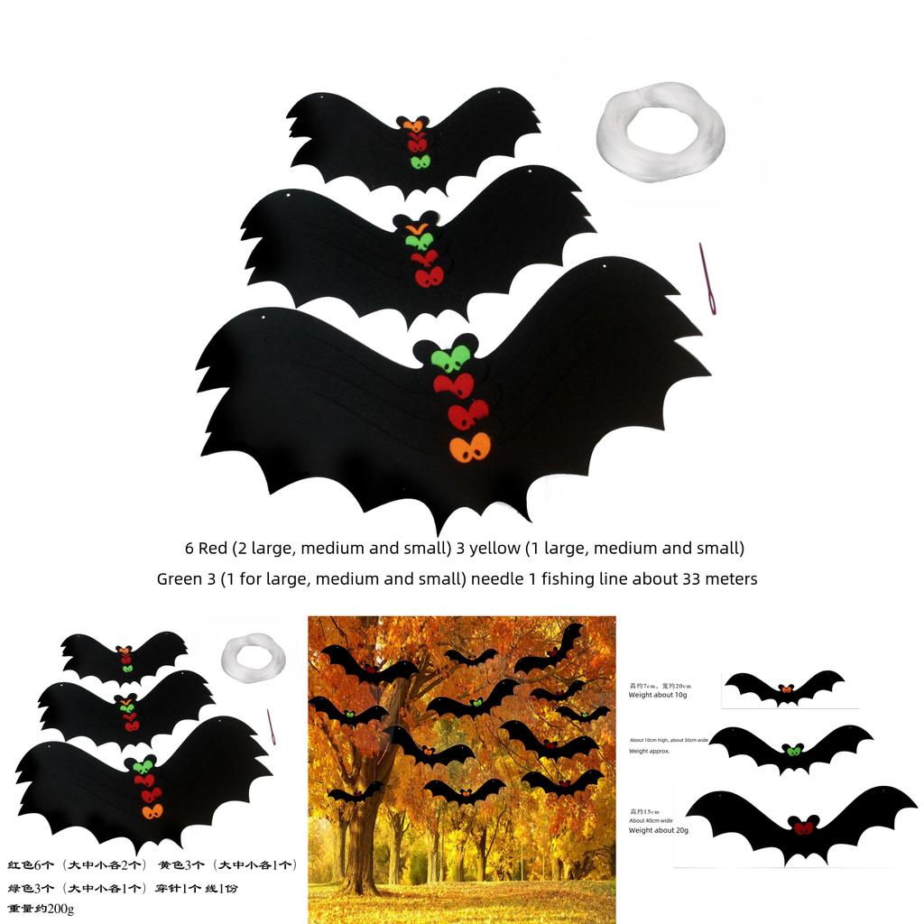 Stylish Halloween Felt Bat Decorations For Spooky Bar Party And Festive Events