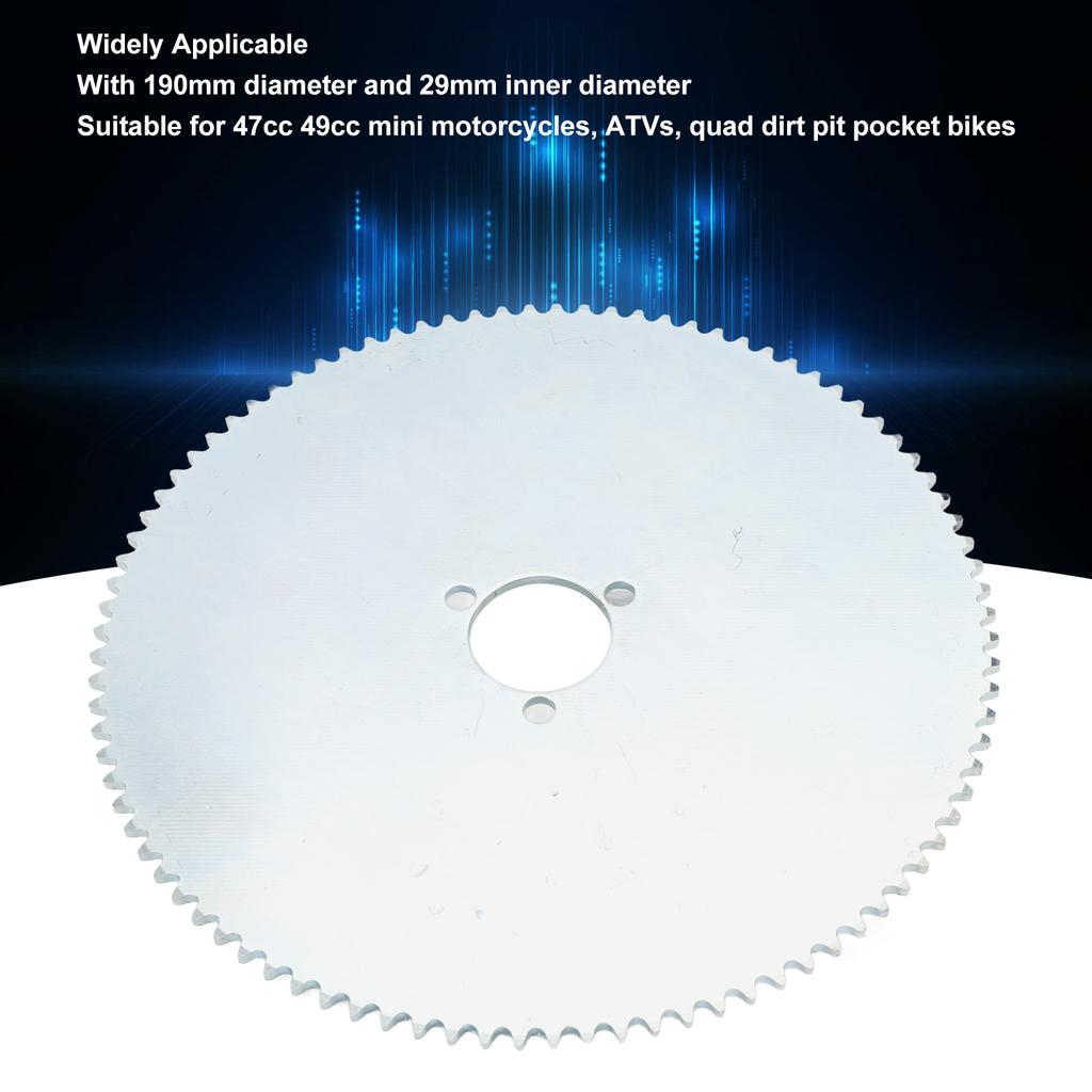 Rear Sprocket 25H 92T Tooth Steel Rear Sprocket for 47cc 49cc Mini Motorcycle ATV Quad Dirt Pit Pocket Bike