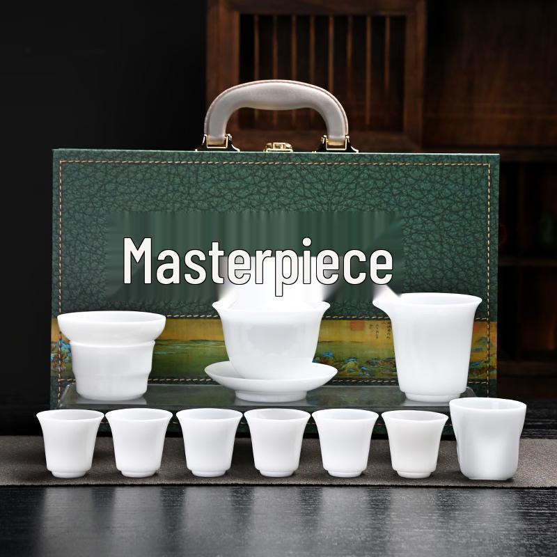 Ice Jade Porcelain Gongfu Tea Set