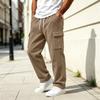 Men's Casual Color Straight Leg Sweatpants with Elastic Waist for Everyday Wear