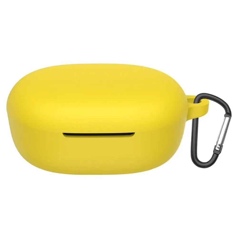 Portable Soft Earphone Case Anti-drop with Hook Protector Cover Silicone Shockproof Protective Sleeve for Redmi Buds 4 Lite