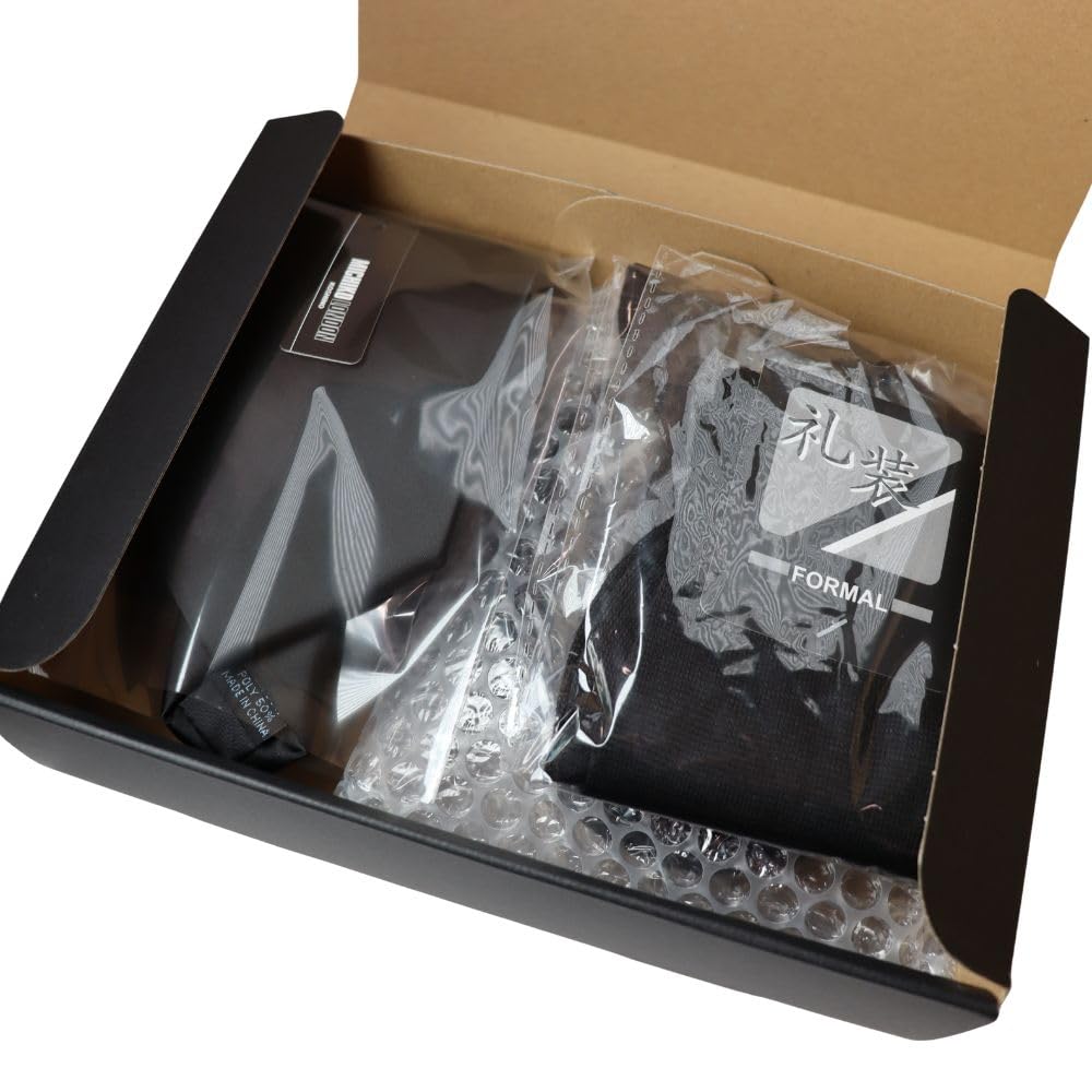 [Michiko London] One-touch black tie, no tying required, formal black, for formal occasions, funerals, memorial services, etc. Includes belt and