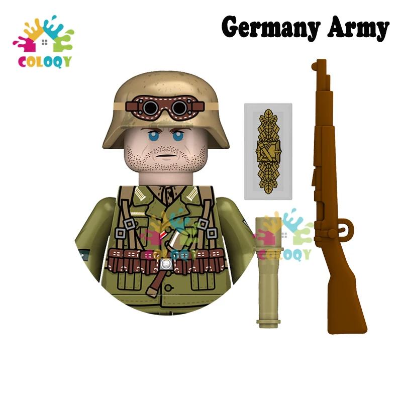 Kids Toys WW2 Military Army Sets Building Blocks Soviet US China Soldiers Mini Action Figures Medal Toys For Kids Birthday Gifts