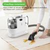 1700W portable steam cleaner – 15Kpa suction – 1200mL double tank – Accessories for fabrics, cars, stains – Woox
