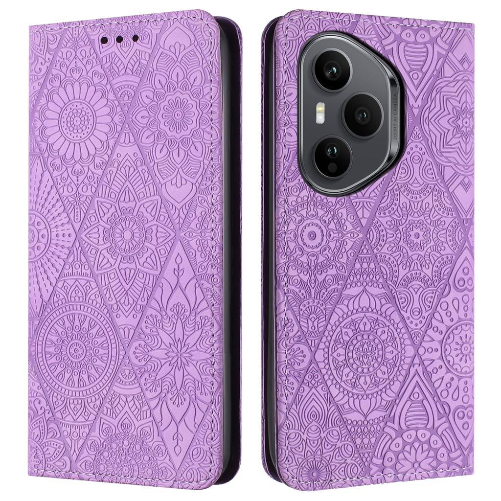 Dla Honor 400 Pro 5G (Światowy) Etui z nadrukiem kwiatowym, portfel, podstawka, skórzane etui na telefon