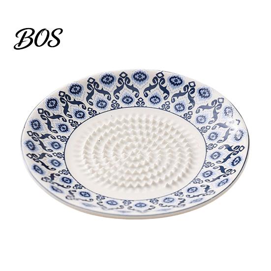 Tarka do czosnku Ceramiczna tarka do imbiru, Ręczna płyta do mielenia puree, Wielofunkcyjny tłuczek kuchenny Miska na owoce