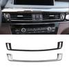 For BMW X5 X6 F15 F16 ABS Carbon Fiber Texture / Silver Car Interior Center Control Air Condition Air Outlet Frame Cover Trim