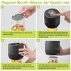 Electric Mason Jar Vacuum Sealer Kit Cordless Automatic Jar Sealer Kit for Food Storage and Fermentation with Wide-Mouth and Mason Jar Lids