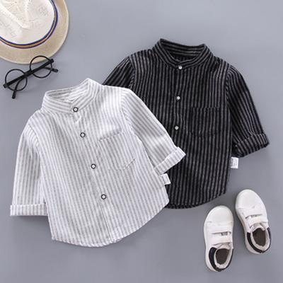 Spring Thin Shirts Baby Boys Long Sleeve Striped Print Shirts Kids Tops Tees Shirts Casual Blouse