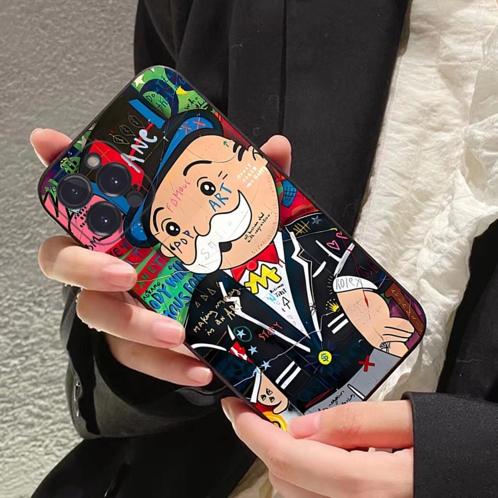 Cartoon Luxury Dollar MonopolyS Phone Case For iPhone 15 14 11 12 13 Mini Pro XS Max Cover 6 7 8 Plus X XR SE Funda Shell