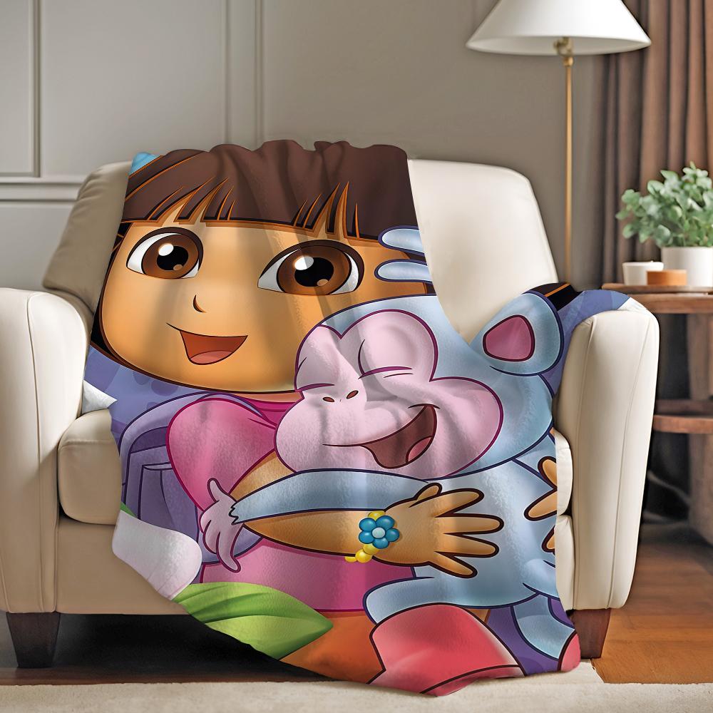 Adventure cartoon D DoraS Blanket For Sofa Office Bed Plane Travel Sleep Read Relax Camping Soft And Warm
