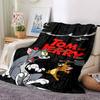 1pc Tom and Jerry Flannel Blanket Soft Warm Throw for Home, Office, Travel, All-Season Cozy Bedding Gift L1429