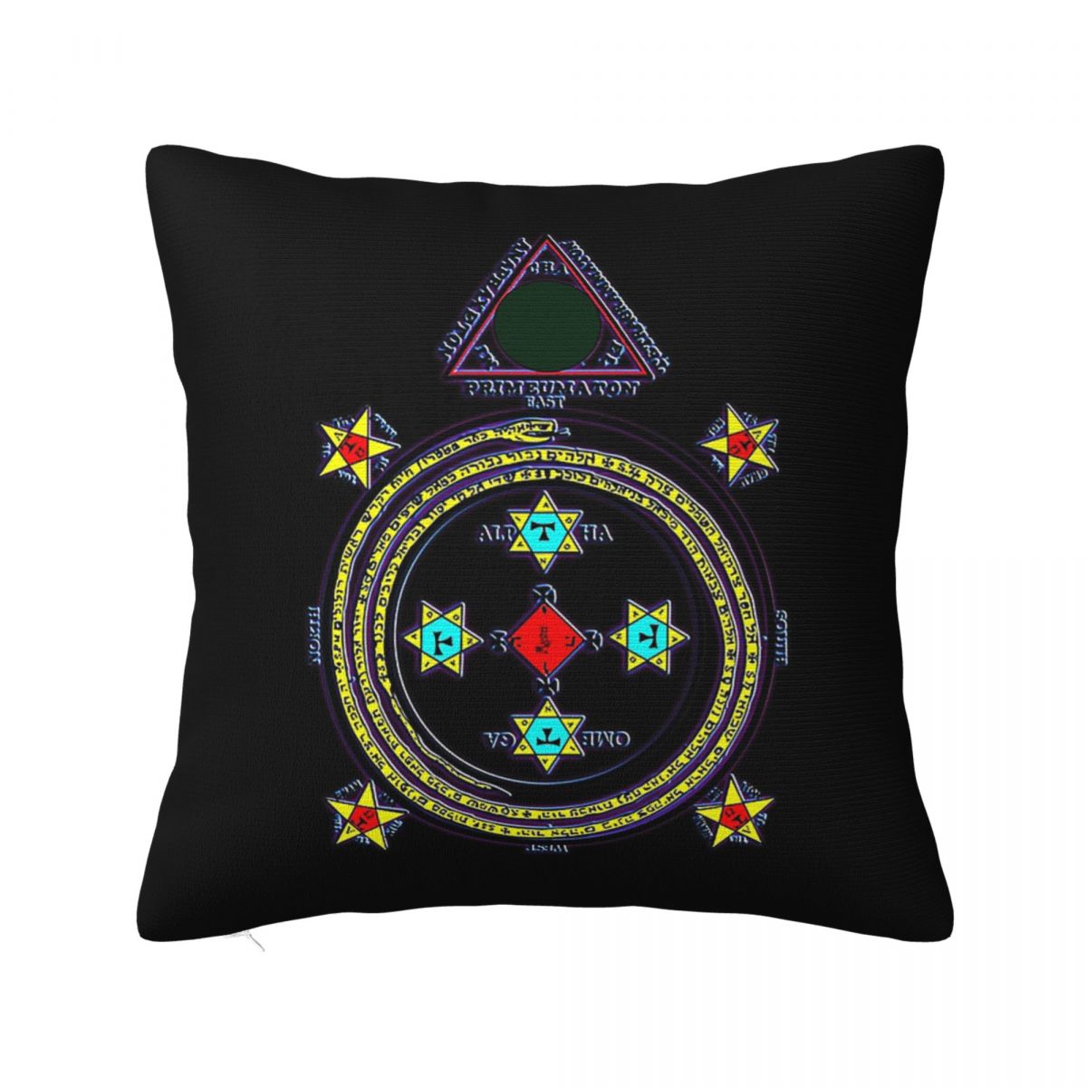 Solomon Circle Goetia Square Pillowcase Pillow Cover Polyester Cushion Zip Decorative Comfort Throw Pillow for Home Bedroom 30x30 cm 12x12 in