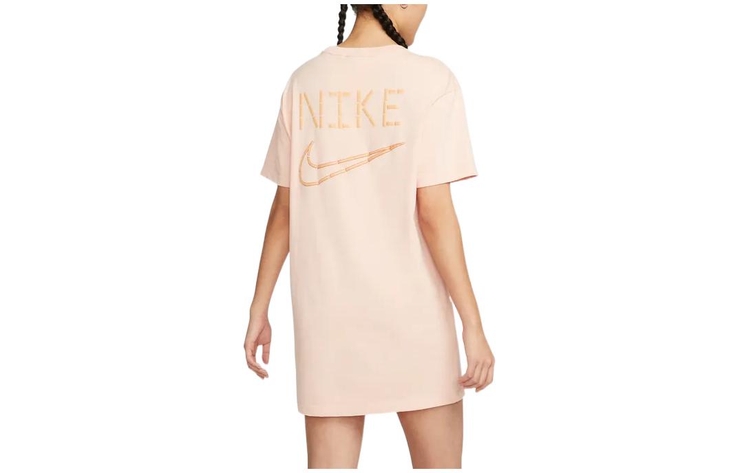 

Nike Short Sleeved Dresses Women s Light Beige Crew Neck Moderate Short DV0593-800 M