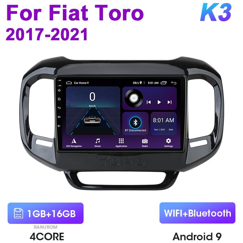 2 Din Android 12 Car Radio ForFiat Toro 2017 - 2025 Multimedia Video Player Navigation GPS 4G Carplay Auto Stereo QLED Head Unit