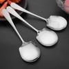 Large Stainless Steel Spoon Long Handle Spoons Kitchen Cutlery Porridge Soup Watermelon Scoops Restaurant Public Spoon Tableware
