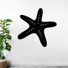 1pc Vivid Starfish Metal Wall Art Summer Beach Party Independence Day Ocean Theme Weather Resistant Iron Decor Patio Garden Fence Coastal Nautical