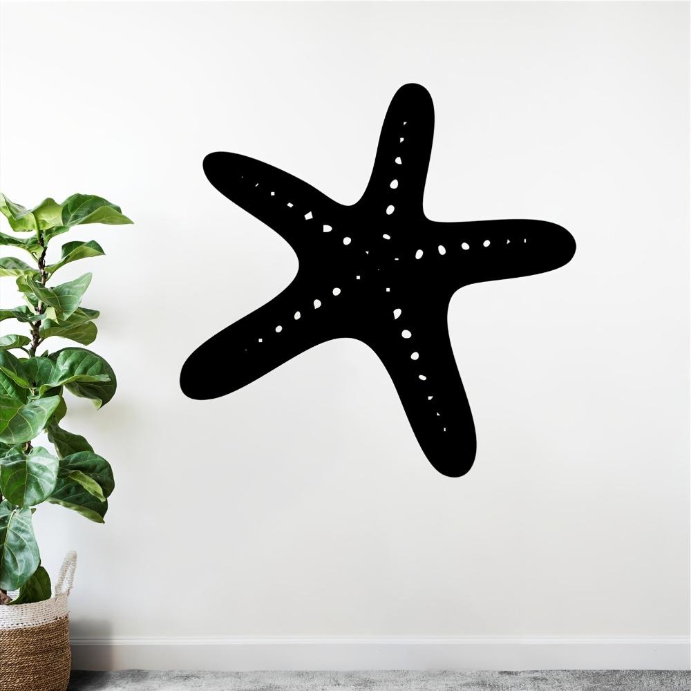 1pc Vivid Starfish Metal Wall Art Summer Beach Party Independence Day Ocean Theme Weather Resistant Iron Decor Patio Garden Fence Coastal Nautical