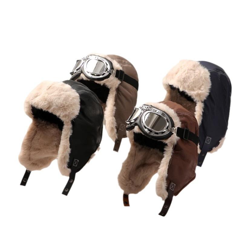 Hat Male And Female Pilots Lei Feng Hat Northeast Cycling Ear Protection Fleece Windshield Thickened Warm Hat