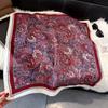 Cross Border New Retro Art Paisley Herringbone Velvet 70 Square Scarf Women's Spring Autumn Temperament Korean Version Versatile
