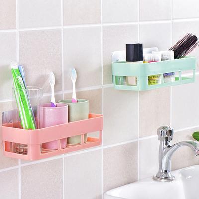 1 Stück - Badezimmerregal-Organizer, Badezimmer-Klebe-Aufbewahrungskorb-Dekoration, Badezimmer-Regal-Zubehör