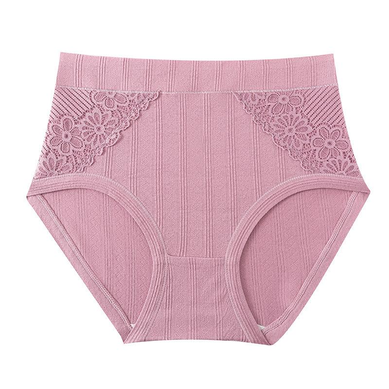 Large Size Female Spring and Autumn Pure Cotton Antibacterial High Waist Middle Aged and Elderly Briefs