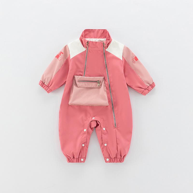 

Осенний комбинезон для малыша с двойной молнией, куртка-ветровка 66cm